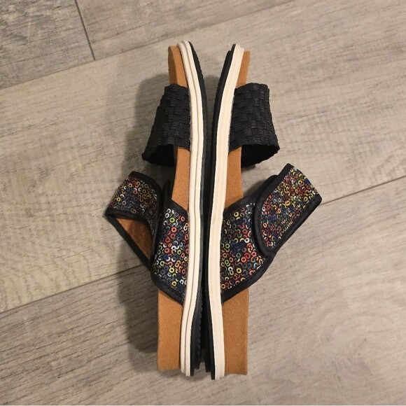 Bernie Mev Apollo Slide Sandals Black Multicolor Size US 9 - Picture 3 of 8